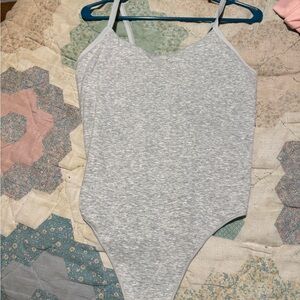 Auden Light Gray Thong Bodysuit